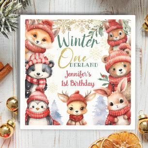 Servilleta De Papel Invierno Navidades de Animales de ONEderland Prime