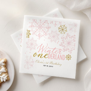 Servilleta De Papel Invierno Onederland 1er Cumpleaños