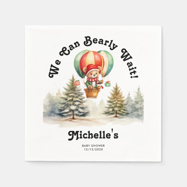 Servilleta De Papel Invierno podemos anticipar Navidades Baby Shower (Anverso)