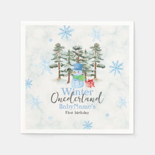 Servilleta De Papel Invierno Primer cumpleaños de Onederland Prima de 