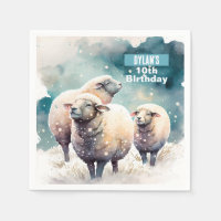 Invierno vibes Oveja - Fiesta de cumpleaños -