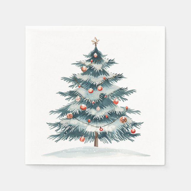 Servilleta De Papel Invierno, Yule y Navidades festivos (Anverso)