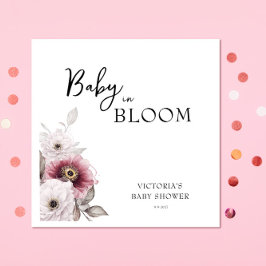 Servilleta De Papel Invitación a Baby Shower de Baby in Bloom