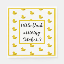 Servilleta De Papel Invitación a Baby Shower de pato pequeño