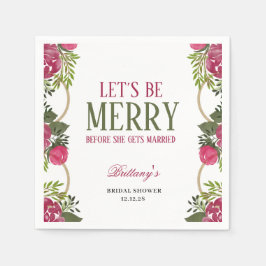 Servilleta De Papel Invitación a la Despedida de Soltera de Navidad Le