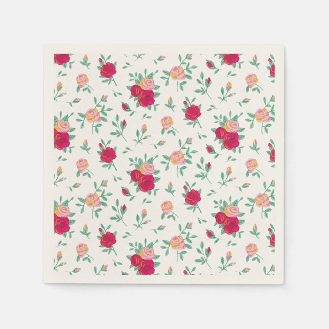 Servilleta De Papel Invitación a la Fiesta de Cumpleaños de la Niña de (Anverso)