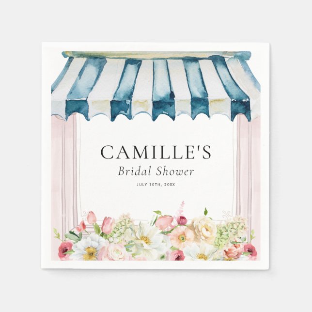 Servilleta De Papel Invitación a la fiesta de despedida de soltera en  (Anverso)