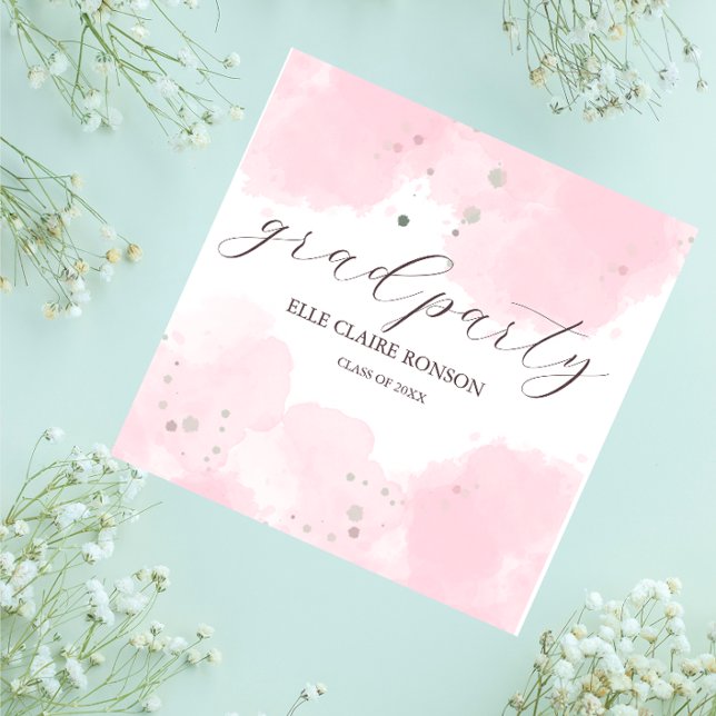 Servilleta De Papel invitación a la fiesta de graduación de elegancia  (Subido por el creador)