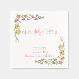 Servilleta De Papel Invitación a la fiesta de graduación de Floral Boh