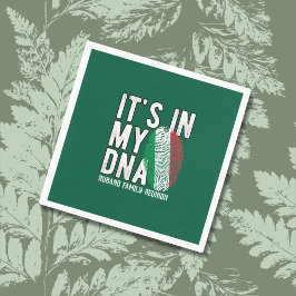 Servilleta De Papel Invitación a la Reunión Familiar de ADN Italiano