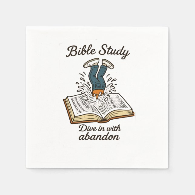 Servilleta De Papel Invitación a un estudio de la biblia (Anverso)
