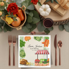 Servilleta De Papel Invitación de Baby Shower a los agricultores
