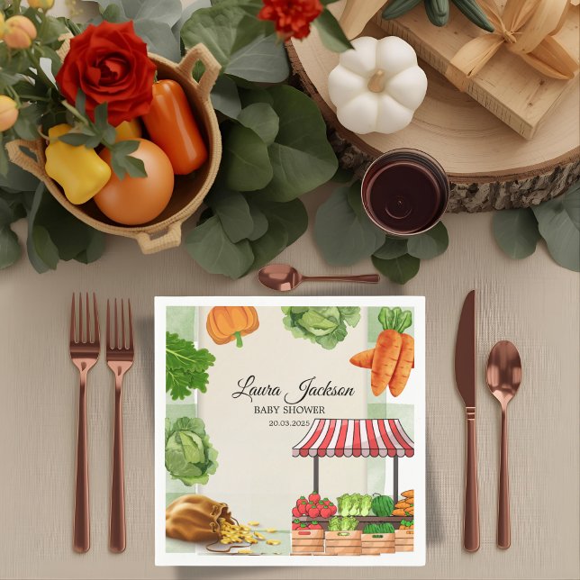Servilleta De Papel Invitación de Baby Shower a los agricultores (Subido por el creador)
