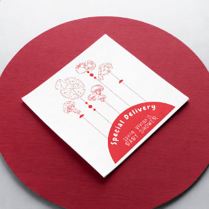 Servilleta De Papel Invitación de Baby Shower con Entrega Especial de