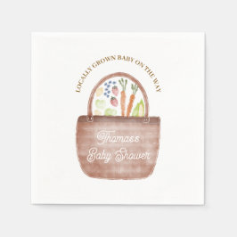 Servilleta De Papel Invitación de Baby Shower con tema de Mercado de G