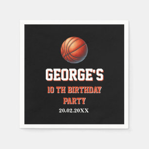 Servilleta De Papel Invitación de Baloncesto, Fiesta de Cumpleaños de 