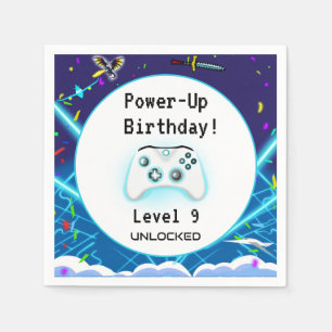 Servilleta De Papel ¡Invitación de Cumpleaños 9 Feliz para Jugador Épi