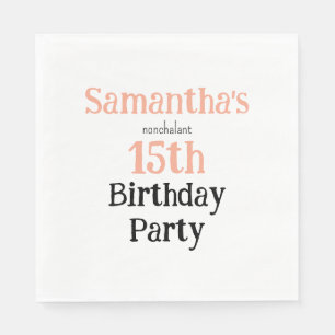 Servilleta De Papel Invitación de cumpleaños adolescente despreocupada