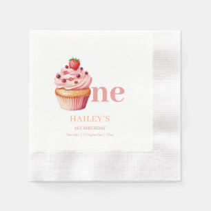 Servilleta De Papel Invitación de cumpleaños con cupcakes, cumpleaños