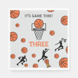 Servilleta De Papel Invitación de cumpleaños de baloncesto