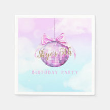 Invitación de cumpleaños del Chica de Discoball de