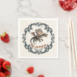 Servilleta De Papel Invitación de cumpleaños número uno de caballeros