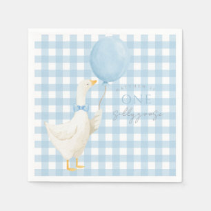 Servilleta De Papel Invitación de cumpleaños número uno de Un Ganso To