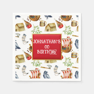 Servilleta De Papel Invitación de cumpleaños Vikingos Niños 1–7 Galleó