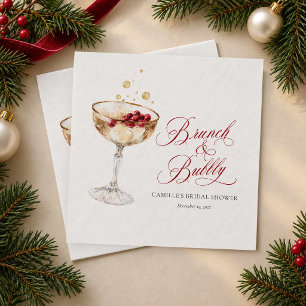 Servilleta De Papel Invitación de Desayuno y Burbujas para Despedida d