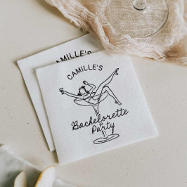 Servilleta De Papel Invitación de despedida de soltera con champán ret