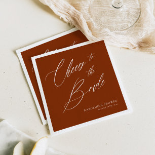 Servilleta De Papel Invitación de Despedida de Soltera con Guión Capri