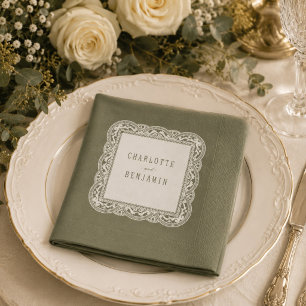 Servilleta De Papel Invitación de Despedida de Soltera de Encaje Flora