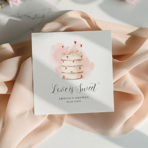 Servilleta De Papel Invitación de Despedida de Soltera Love Is Sweet