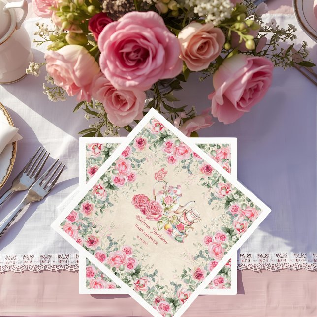 Servilleta De Papel Invitación de Despedida de Soltera para Té de Fies (Subido por el creador)