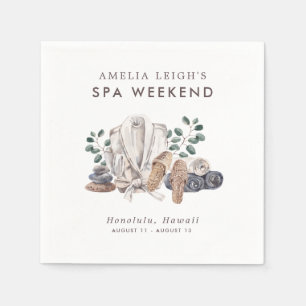 Servilleta De Papel Invitación de fin de semana de Spa Bachelorette