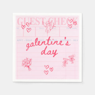 Servilleta De Papel Invitación de Galentine's Day para Chicas