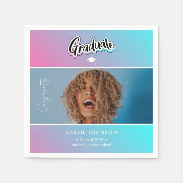 Servilleta De Papel Invitación de graduación (Anverso)