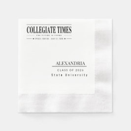 Servilleta De Papel Invitación de graduación de periódico personalizad