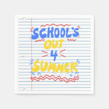 Invitación de Papel de Hojas Sueltas Fin de Clases