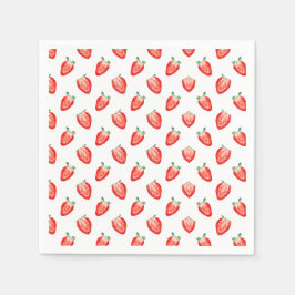 Servilleta De Papel Invitación de primer cumpleaños de fresa Berry