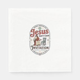 Servilleta De Papel Invitación de silla vacía de Jesús Invitación de s