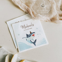 Servilleta De Papel Invitación de Tiburón Jaw-Some