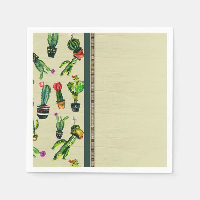 Servilleta De Papel Invitación Natural de Fiesta de Bebé de Planta de  (Anverso)