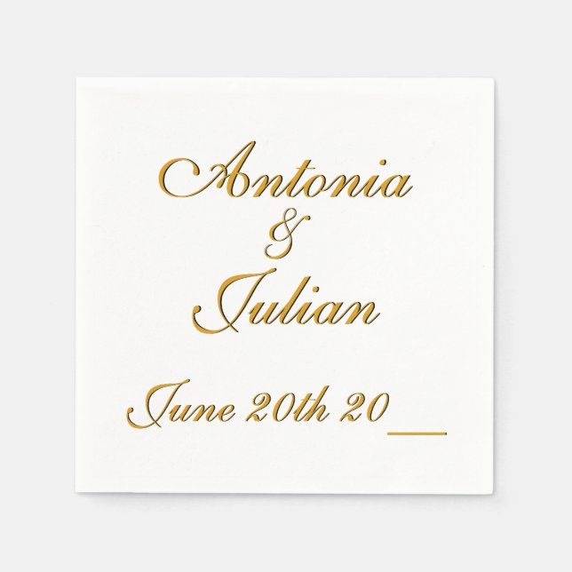 Servilleta De Papel Invitación personalizada (Anverso)