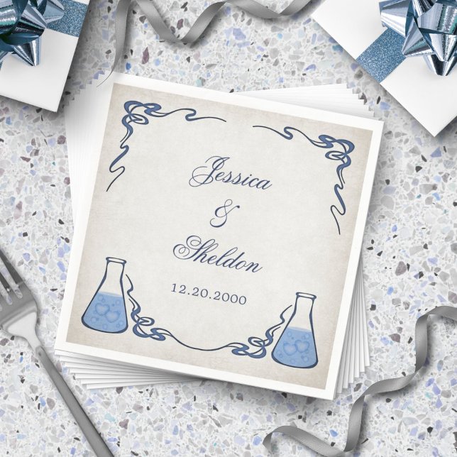 Servilleta De Papel Invitaciones a matrimonio de profesores de ciencia (Subido por el creador)