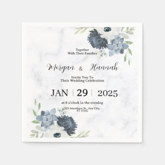 Servilleta De Papel Invitaciones de matrimonio modificables