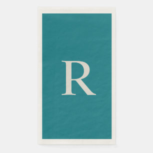 Servilleta De Papel Invitado a un periódico monogramado de moda azul d
