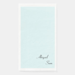Servilleta De Papel Invitado de boda personalizada Icy Blue
