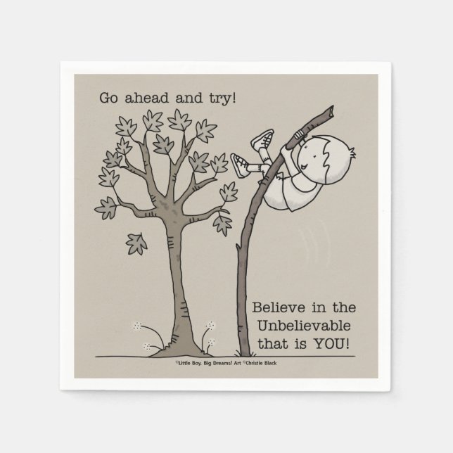 Servilleta De Papel Ir adelante e intentar (Anverso)