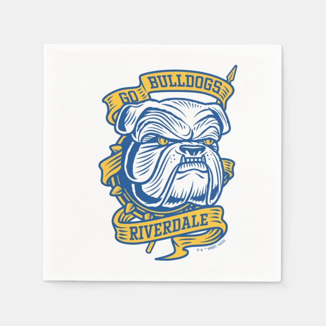 Servilleta De Papel Ir Bulldoges - Banner de la mascota Riverdale (Anverso)